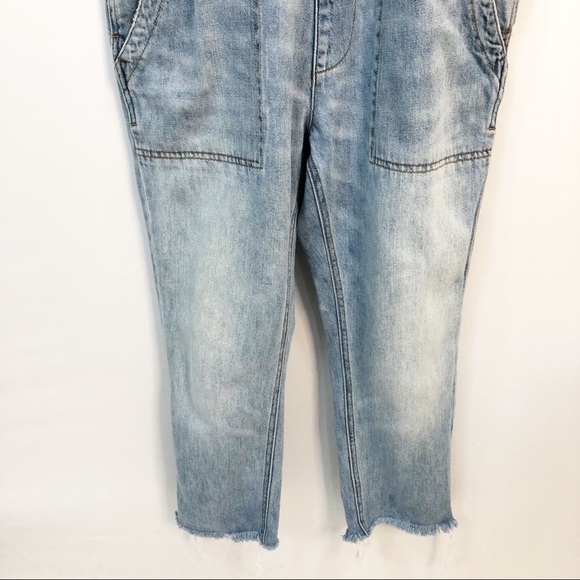 GAP OVERALLS VINTAGE STYLE DISTRESSED CROPPED - Picture 3 of 5